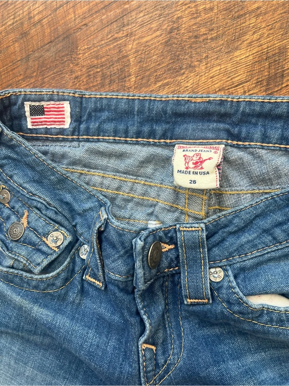 True Religion Women's Medium Blue Bootcut Jeans